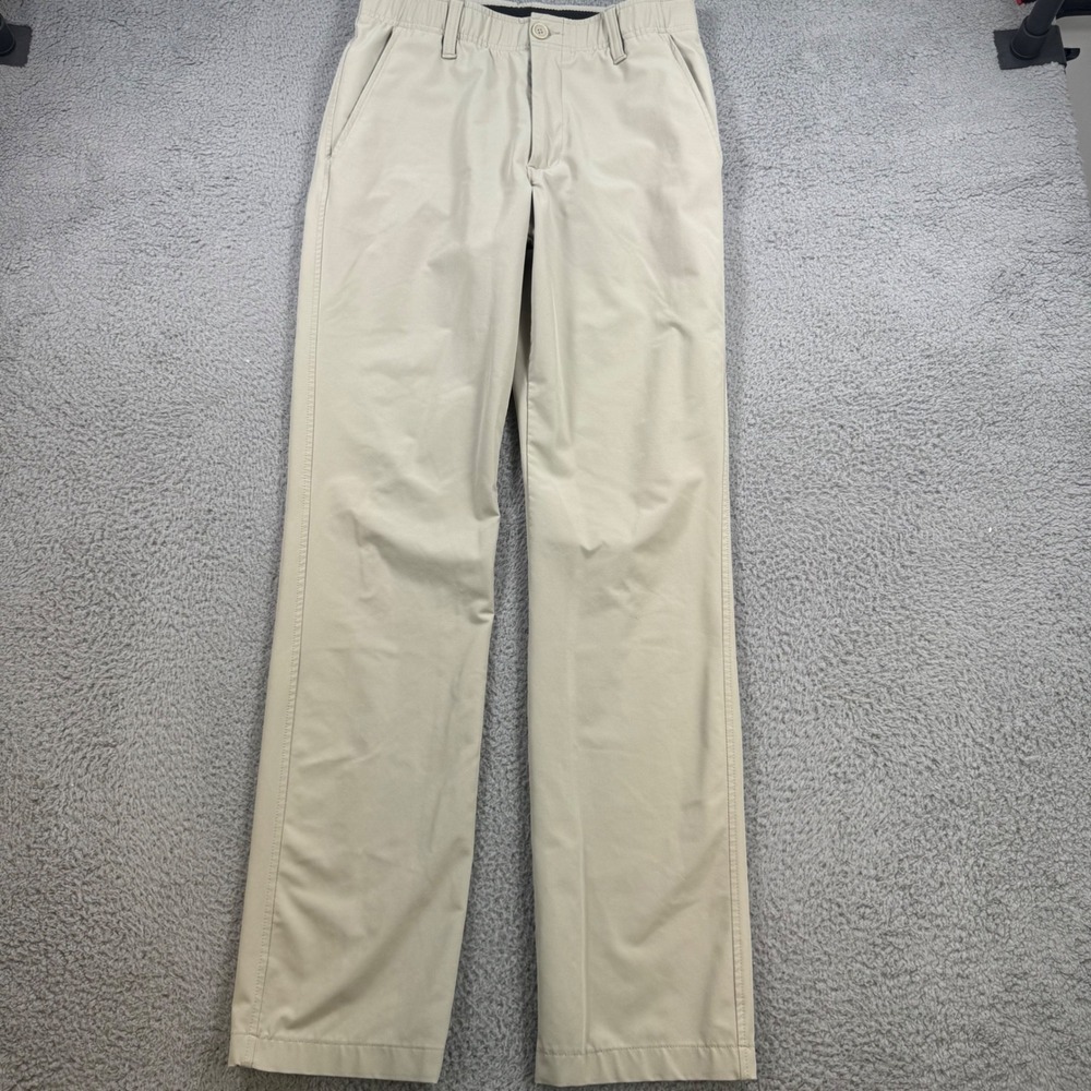 Under Armour Mens‎ Performance Golf Pants Khaki Beige 32x33 Stretch Straight Leg